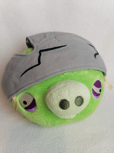 Peluche Original Cerdo Verde Casco Angry Birds Rovio 16x20cm