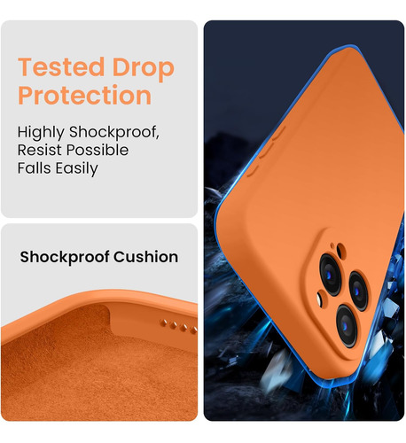 Funda De Celular Firenova Silicona P/ iPhone 15 Pro Naranja