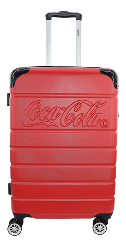 Maleta Coca Cola® Mediana 24 Inch Rígida Expandible 8 Ruedas Color Rojo