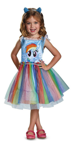 Disfraz De My Little Pony Rainbow Talla 2 Para Niña,