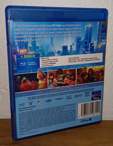 Wifi Ralph Película Blu-ray (Usado)