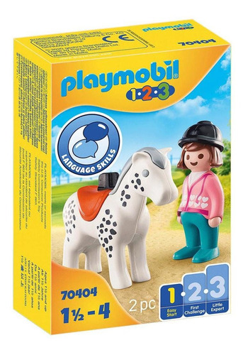 Playmobil 123: Jinete Con Caballo 70404 Cantidad De Piezas 2