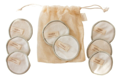 Set 8 Pads Desmaquillantes Reutilizables Ecológicos
