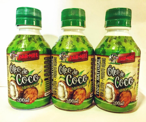 12 Unid Óleo De Coco 100% Natural 200ml Atacado