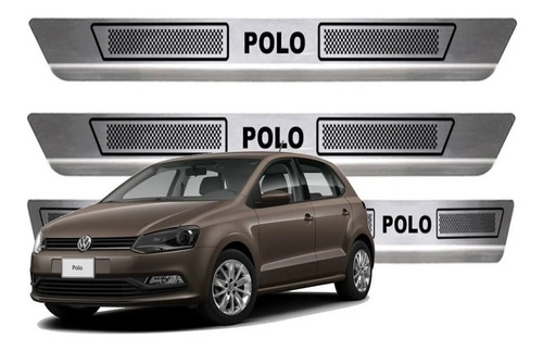 Jogo Soleira Porta Aço Inox Vw Polo 2011 2012 2013 2014 