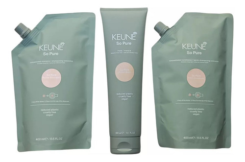 Keune Shampoo + Condi + Mask So Pure Polish