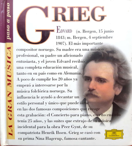 La Gran Música Paso A Paso Grieg Libro +cd  *