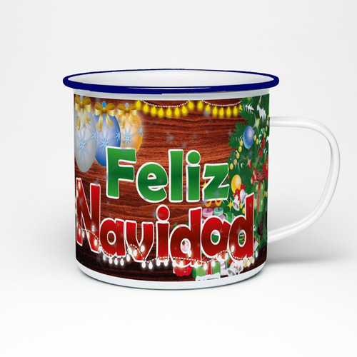 Taza De Peltre Regalo Feliz Navidad