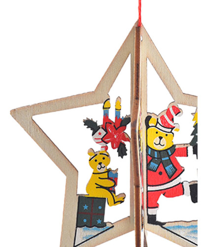3 Rbol De Navidad Colgantes De Madera Adorno Colgante De