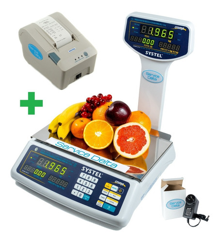 Imagen 2 de 9 de Balanza Systel Croma 31 Kg Impresor Eco Ticket Service Delta