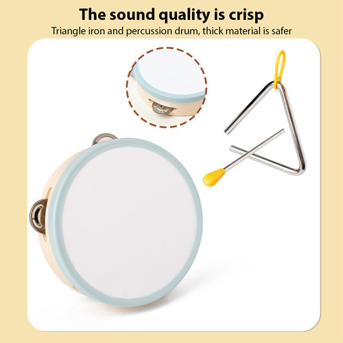 Juego De Instrumentos Musicales De Madera De 7 Piezas De Per