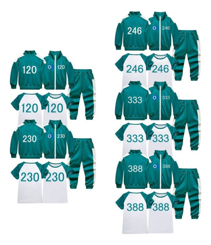 Niños Niñas Nuevo Calamar Disfraz Camiseta Set De 3