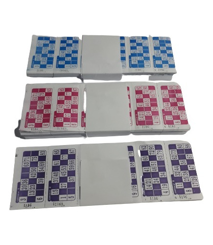 Cartones De Bingo Descartables Caja X 10 Series  2016 