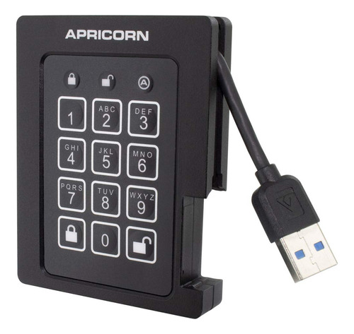 Apricorn Aegis Padlock 240 Gb Ssd 256-bit, Fips 140-2 Nivel. Color Black