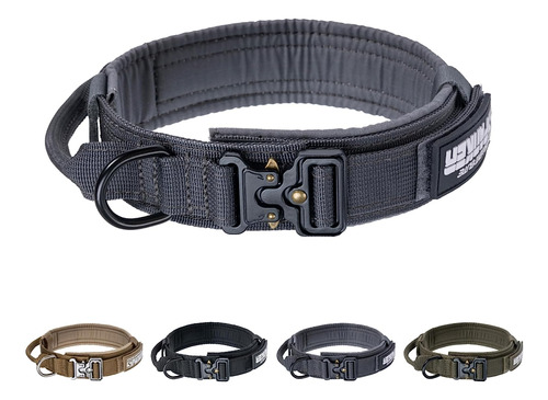 Collar Tactico Para Perro Nylon Ajustable K9 Collar Militar 