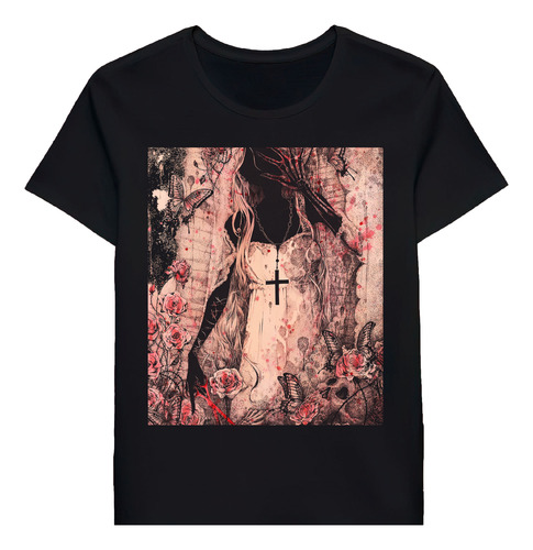 Remera Occult Gothic Aesthetic Girl Horror Dark Arte Got0944