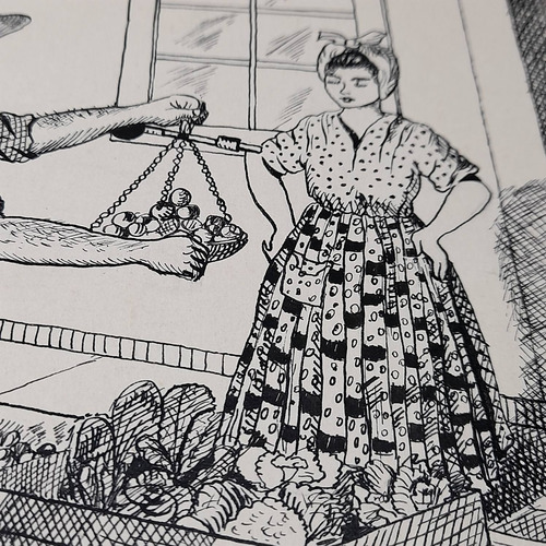 Imagem 5 de 8 de Pintura Desenho Bico De Pena Nanquim Datado 1953 Antigo