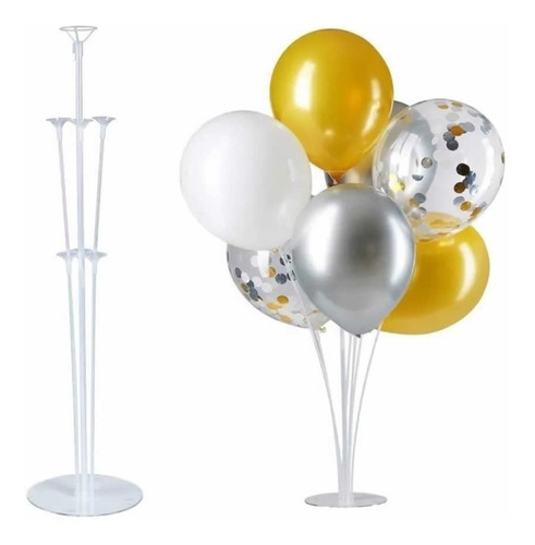 10 Bases De Porta Globo 1 Base 7 Varas 7 Copas Transparente