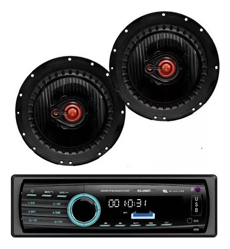 Estereo Bluetooth Frente Desmontable Parlantes Blauline 6