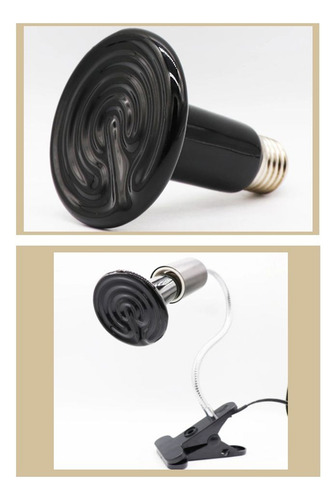 2 Lâmpadas De Calor Cerâmicas De 100w Para Répteis