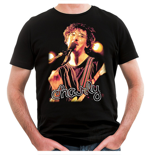 Remera Charly Garcia 02 (negra:) Ideas Mvd