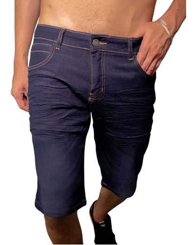 Bermuda Masculina Escura Skinny Rock Soda 