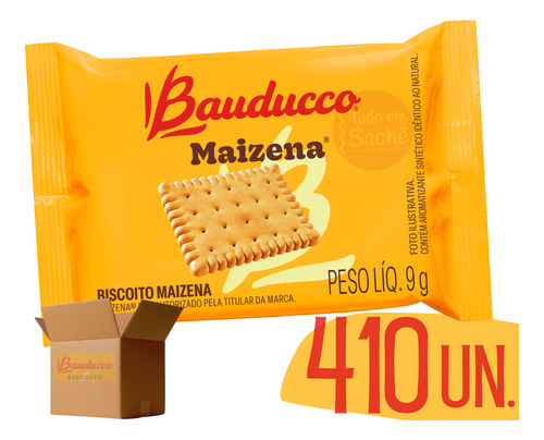 Biscoito Maizena Sache Bauducco 410 Sachês + Brinde