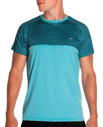 Remera Team Gear Running Hombre Munich Verde Aqua Cli