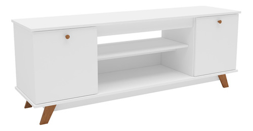 Rack Tv Cleveland 2 Puertas Color Blanco