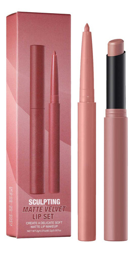 El Juego De Colores De Brillo Labial 2 En 1 Es Un Lápiz De B