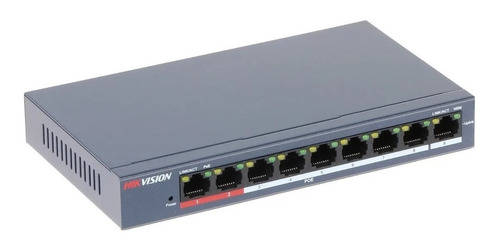 Imagen 1 de 2 de Switch Hikvision 8 Puertos 10/100m Poe Ds-3e0109p-em Red