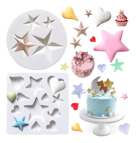 Molde de silicona 3D Kalaien Candy Gum Star