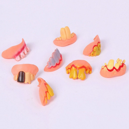 Xyx1 8 Unids Divertido Feo Dientes Falsos Gag Regalo Costume