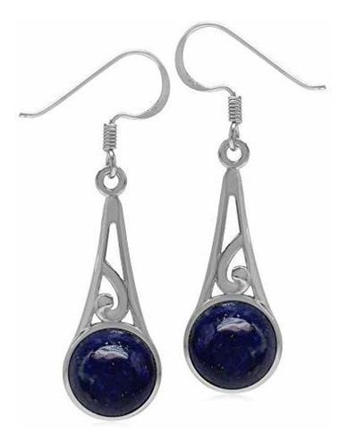 9mm Round Genuine Blue Lapis 925 Sterling Silver Filigree Sw