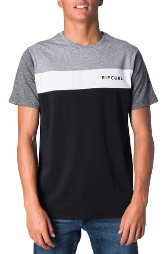 Imagen 1 de 3 de Remera Rip Curl Modelo Undertow Negro Gris Nueva Coleccion