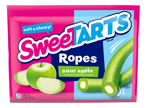 Caramelo Suave Agridulce Sweetarts Ropes Sour Apple 255g Imp