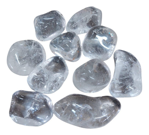 Kit 10 Pedras Cristal Rolada Pequena Vitalidade E