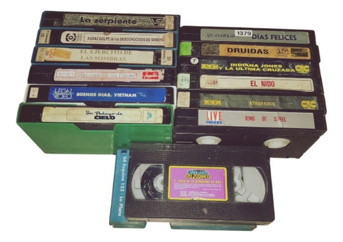 Lote De 13 Vhs!! Originales Indiana Jones,el Nido Etc!! (Usado)