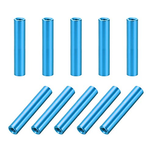 Espaciador Columna Aluminio Aqua Blue 10 Pzs M3x25mm Para Dr