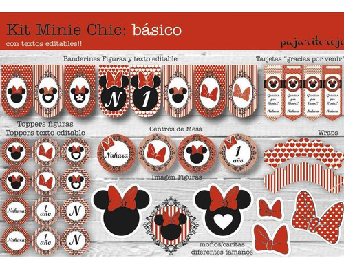 Kit Minnie Chic Rojo