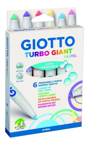 Marcadores Giotto Giant Pastel X 6 Colores 431000 Rayuela