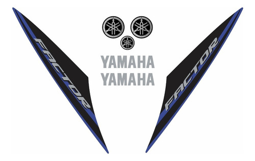 Kit Adesivo Faixa Yamaha Ybr 125 2014 Factor Azul | Lbm