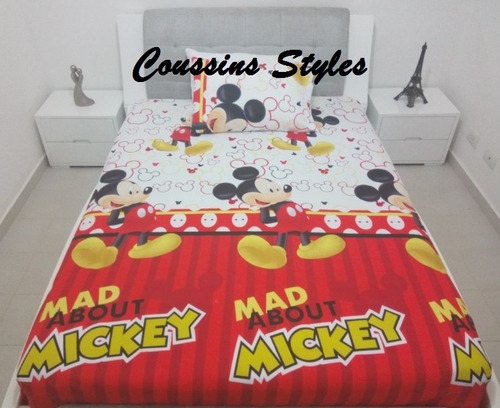 Sabana Cama Sencilla Mas Cortina Y Cubrelecho Infantil
