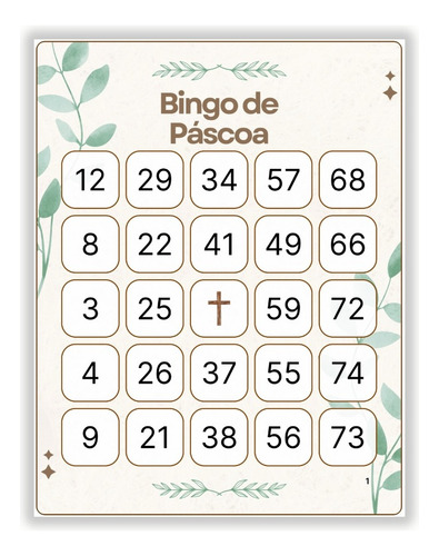 Bingo De Páscoa - 120 Cartelas Para Baixar E Imprimir