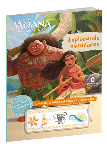 Livro Infantil Atividades Colorir Tatuagens Moana Culturama