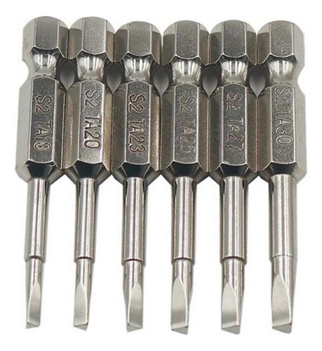 Paquete De 6 Puntas De Destornillador Triangular 1/4 Cabeza