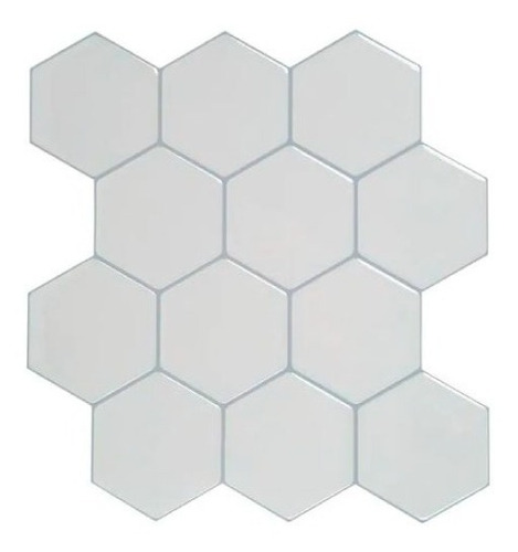 Vinilos 3d Autoadhesivos Cerámicos Muresco | Modelos Color Hexagonal Blanco - 16592