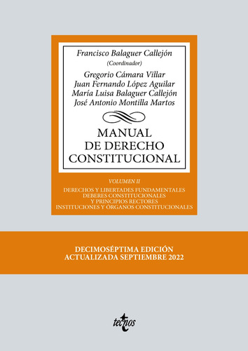 Libro Manual De Derecho Constitucional De Balaguer Callejón