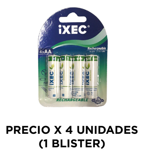 Pila Recargable Aa, Power Plus Ixec - Ix9903