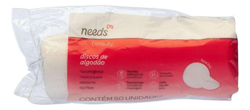 Algodão Em Disco Needs Com 50 Unidades